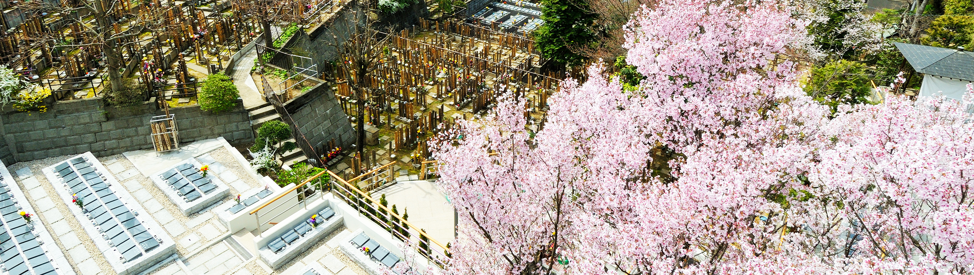 自然あふれる庭園式墓地